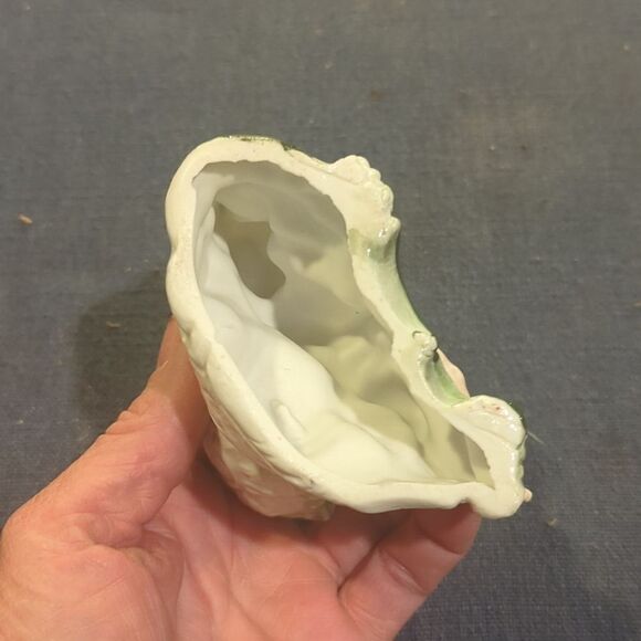 Vintage lefton style cherub trinket dish or bud base, planter - Picture 4 of 8